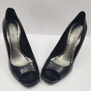 BCBGirls Womens Black Open Toe Heel 7.5